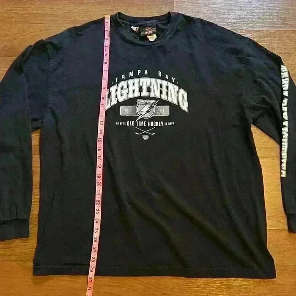 Vintage Tampa Bay Lightning Navy Adult XXL Long Sleeve NHL Hockey T-Shirt - Picture 5 of 10